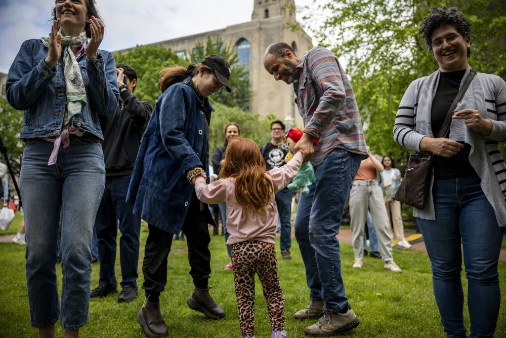 Festivalgoers at the street fair